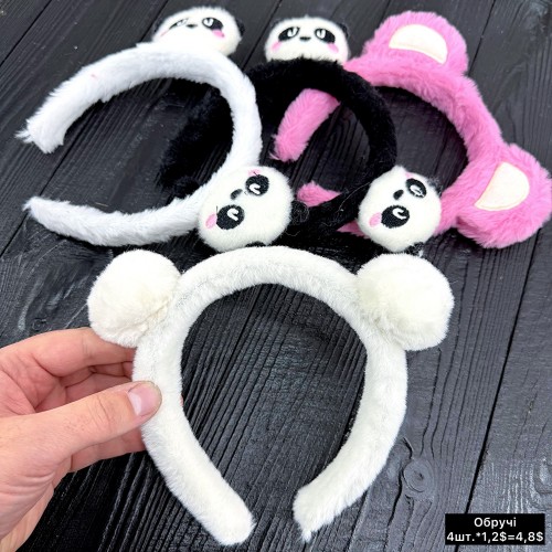 Обручі для волосся 1004 (ціна за 4 штук)